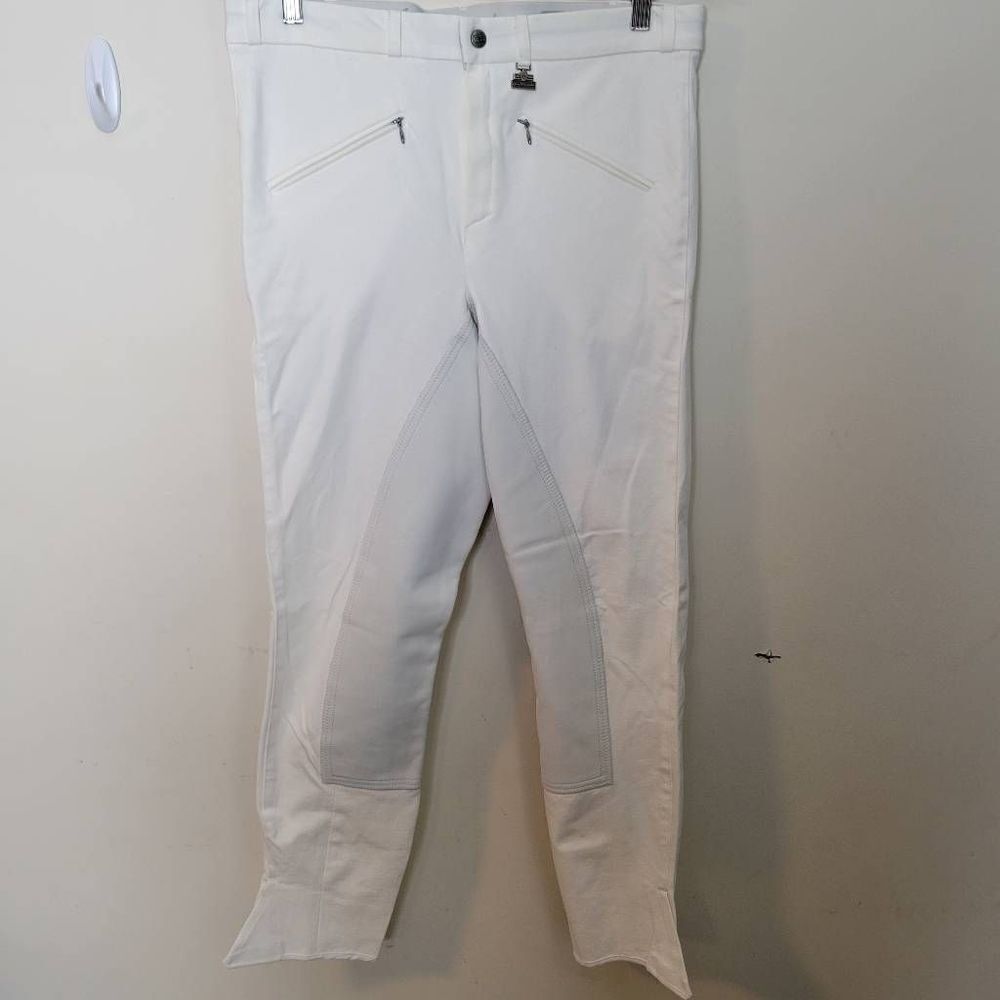 Georg Schumacher 36L White Cornett Full Seat Horse Riding Breeches